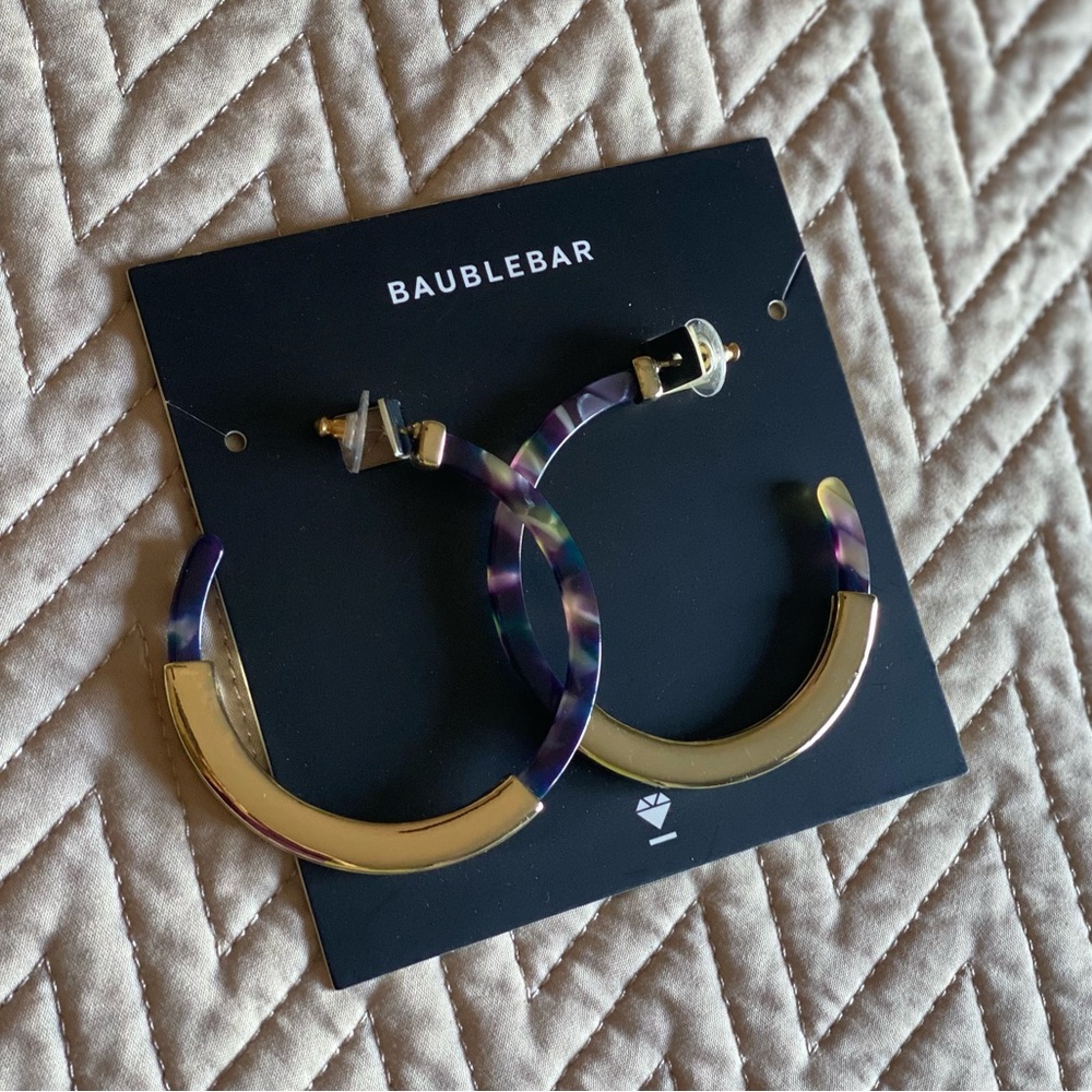 Bauble Bar MulticolorTassiana Resin Hoops*FIRM* - Picture 6 of 6